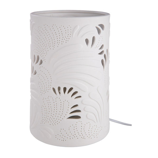 Porcelain lamp cylinder foliage