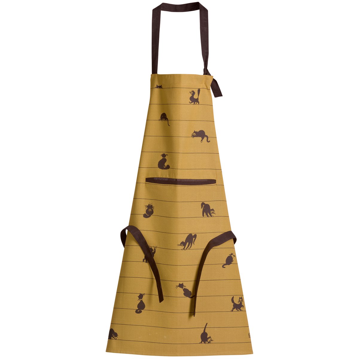 Dubout Kitchen Apron Cat Partition Cinnamon 72 x 85