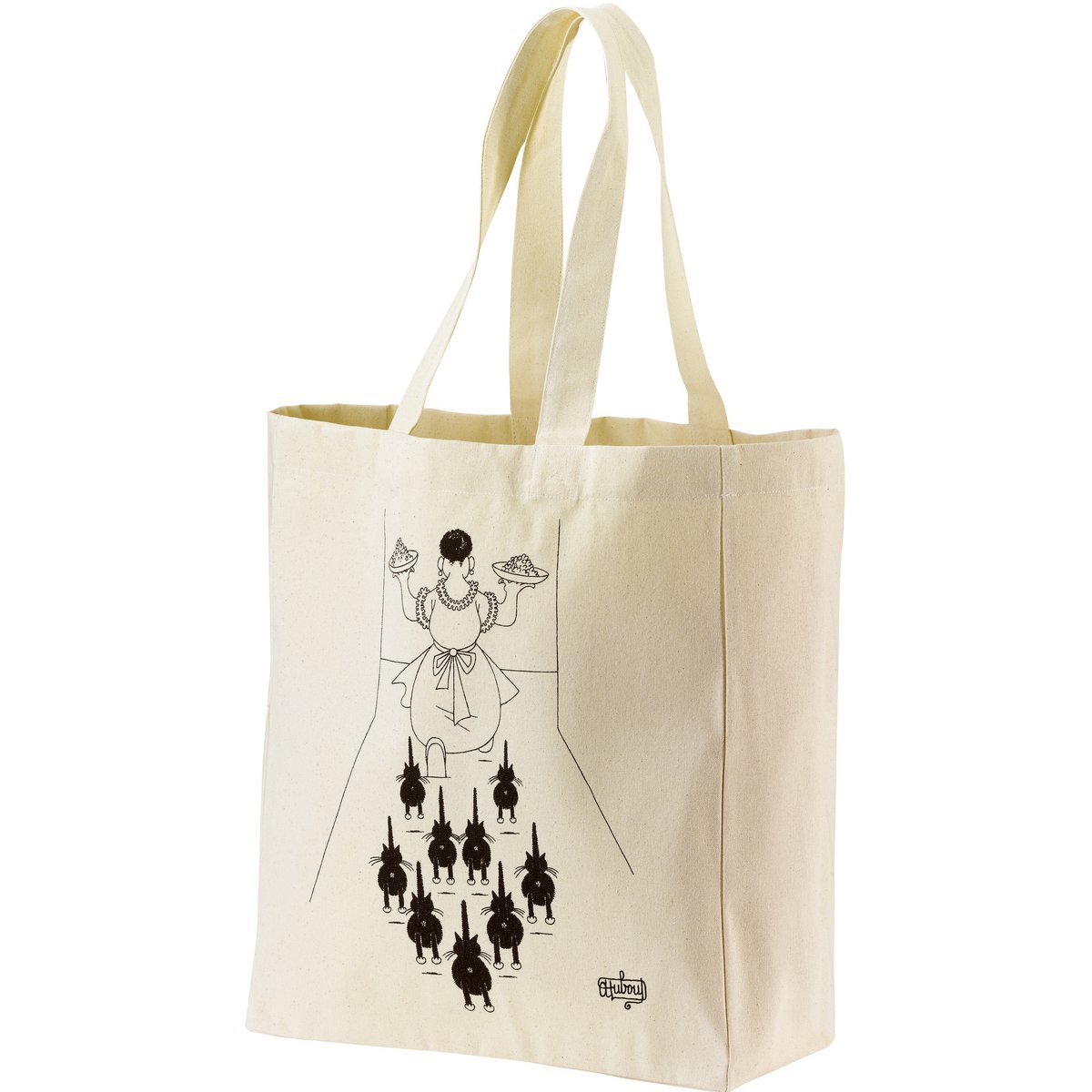 Sac shopping Dubout À table Ecru 40 x 36 x 16
