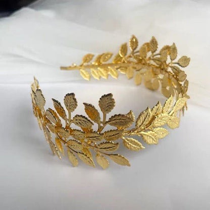 Greek Goddess Golden Leaves Headband