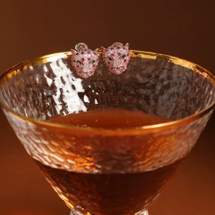 Luxury Leopard Gold Plated Stud Earrings