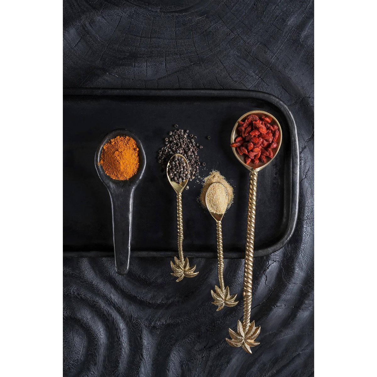 The Palm Tree Salad Spoon - Gold