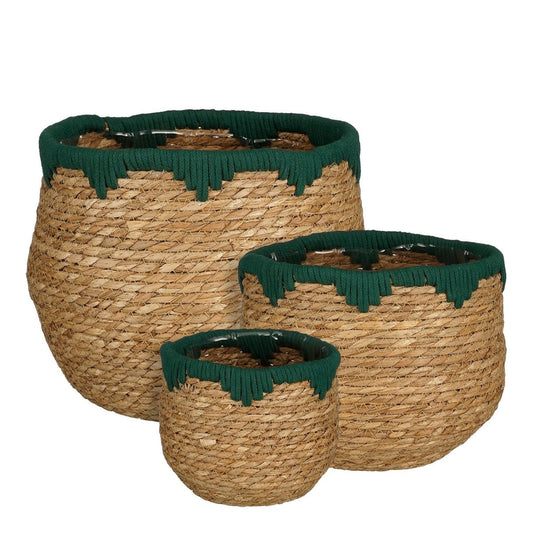 Plant basket set Jorck Dark brown