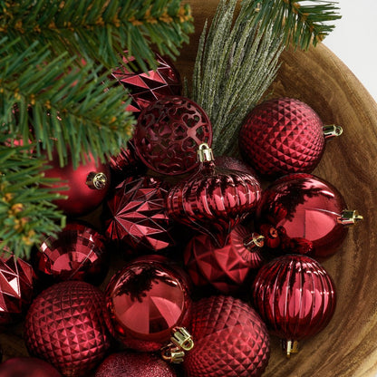 Christmas ball set Dark red