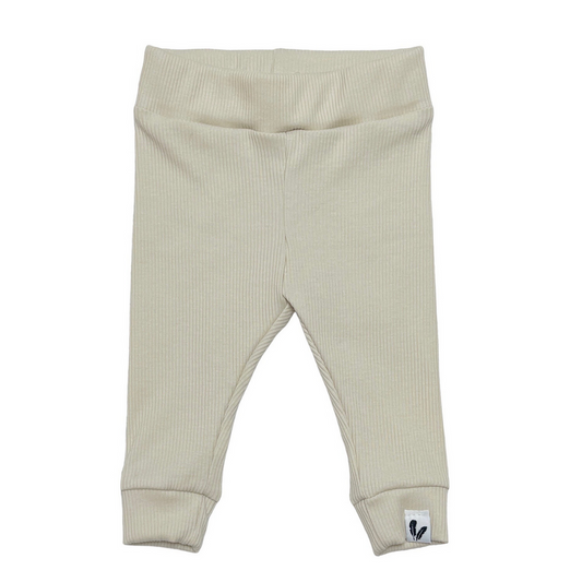 Newborn pants rib jersey natural beige