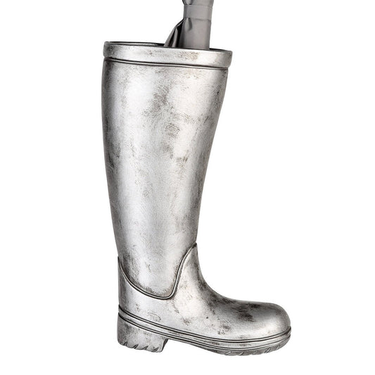 Ceramic umbrella stand "Boots" silver