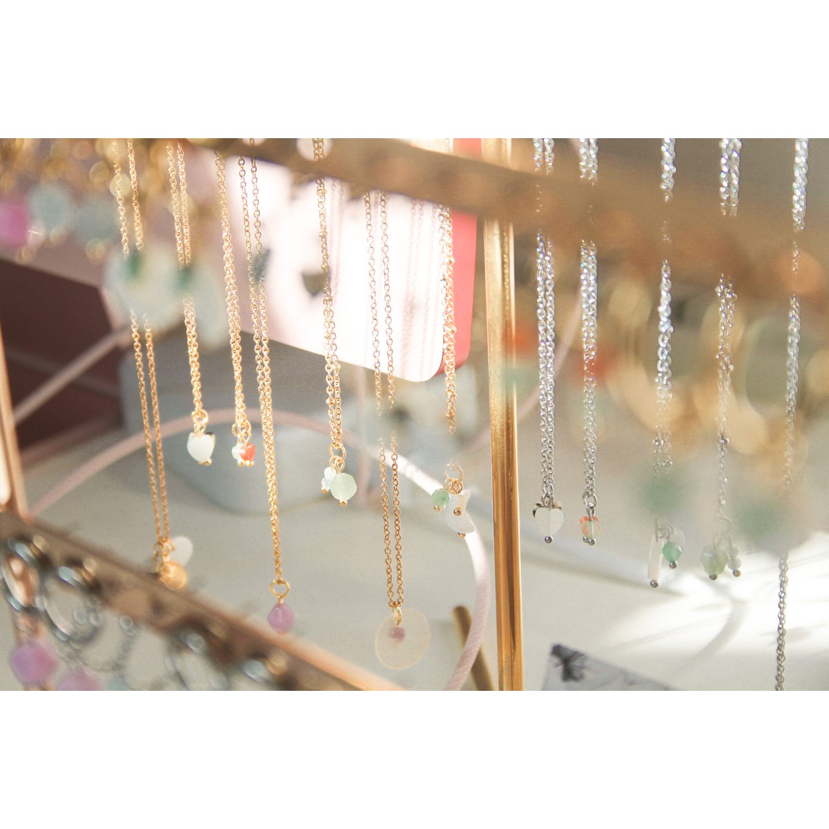 Necklace Aquamarine & Aventurine - Silver