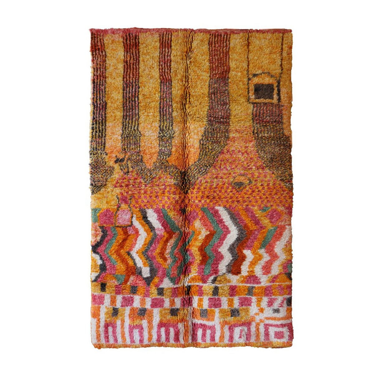 Berber wool rug from M'Rirt 152 x 237 cm