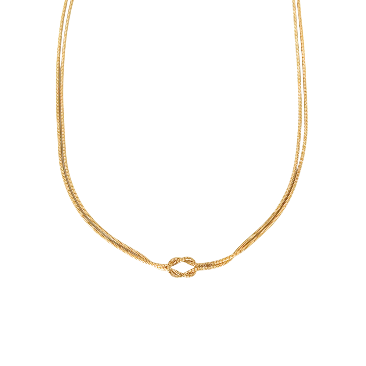 Infinity knot chain - gold