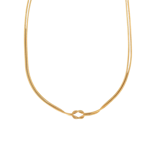 Infinity knot chain - gold