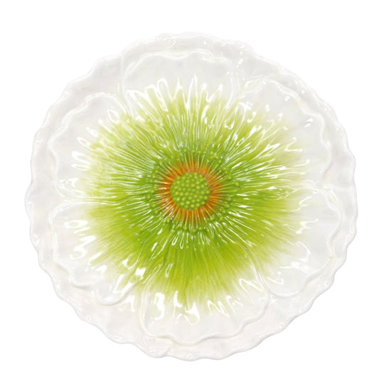 Assiette plate verte Capri 26x26x3cm