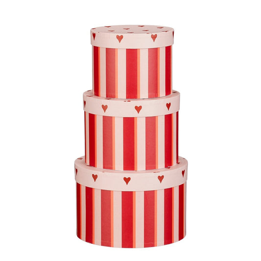 Christmas storage boxes set Red