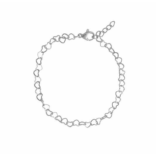 Bracelet Hearts Link - Silver