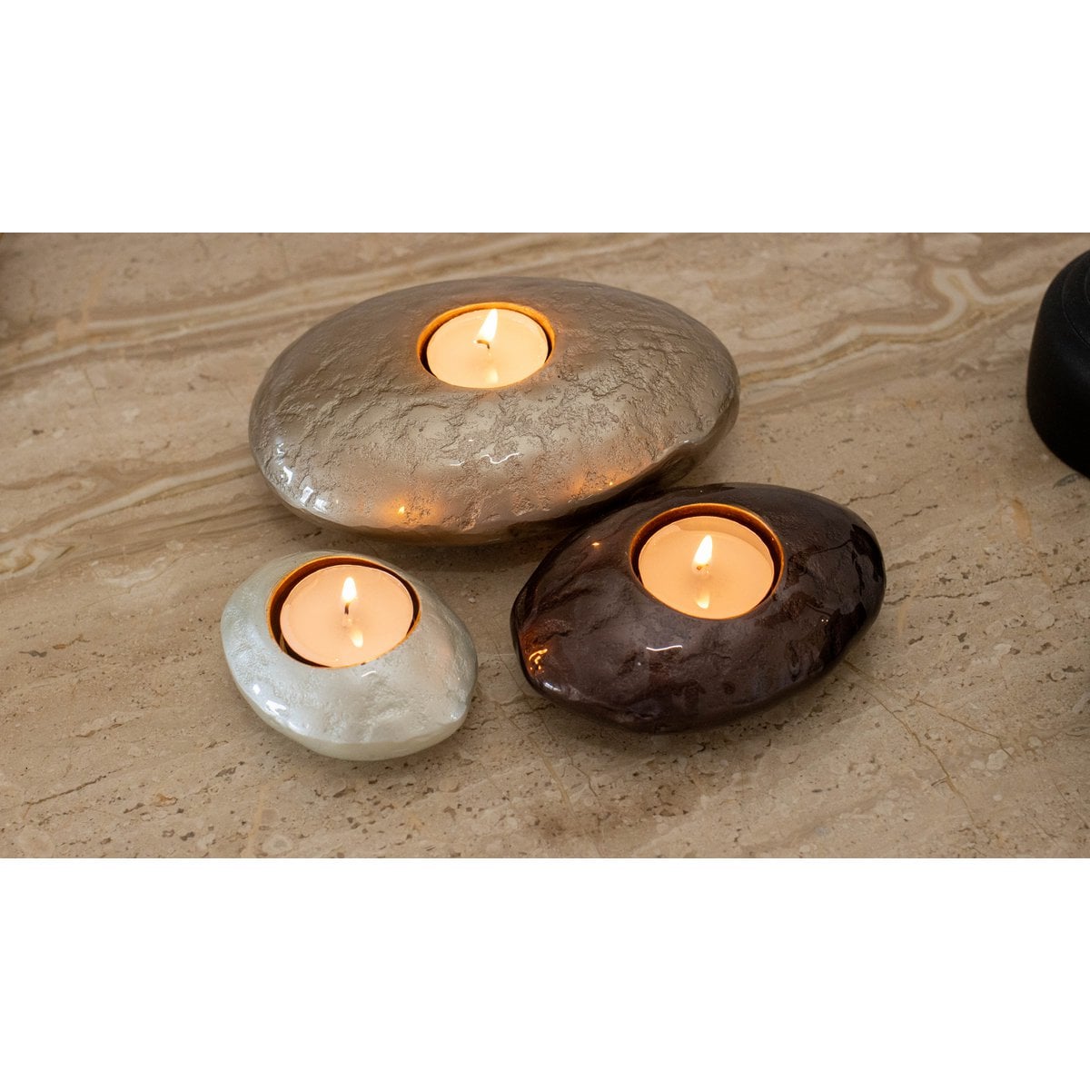 8x6.5x3.5cm white aluminum candle holder