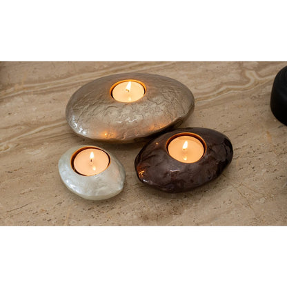 8x6.5x3.5cm white aluminum candle holder