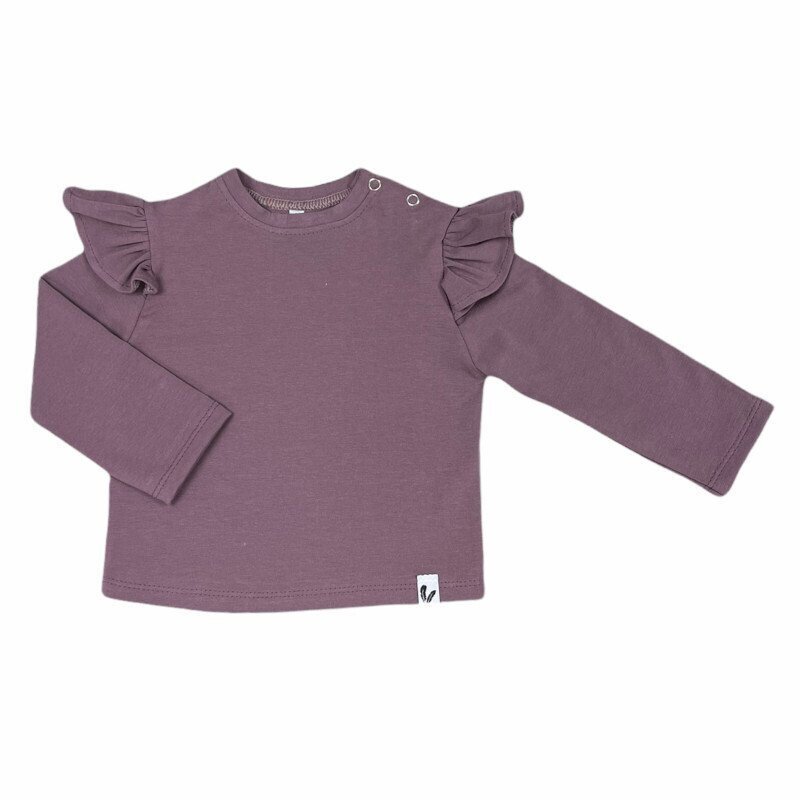 Long sleeve ruffle mauve