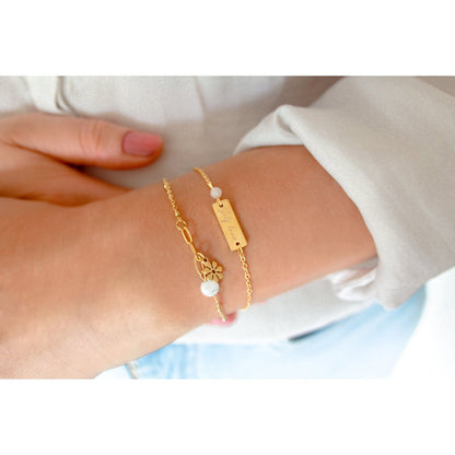 Bracelet Self Love & Rose Quartz - Gold