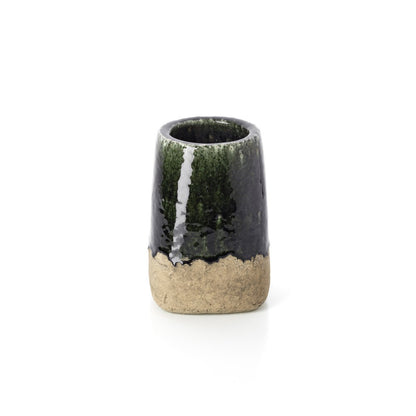 The Moss Conical Planter - Concrete Green - M