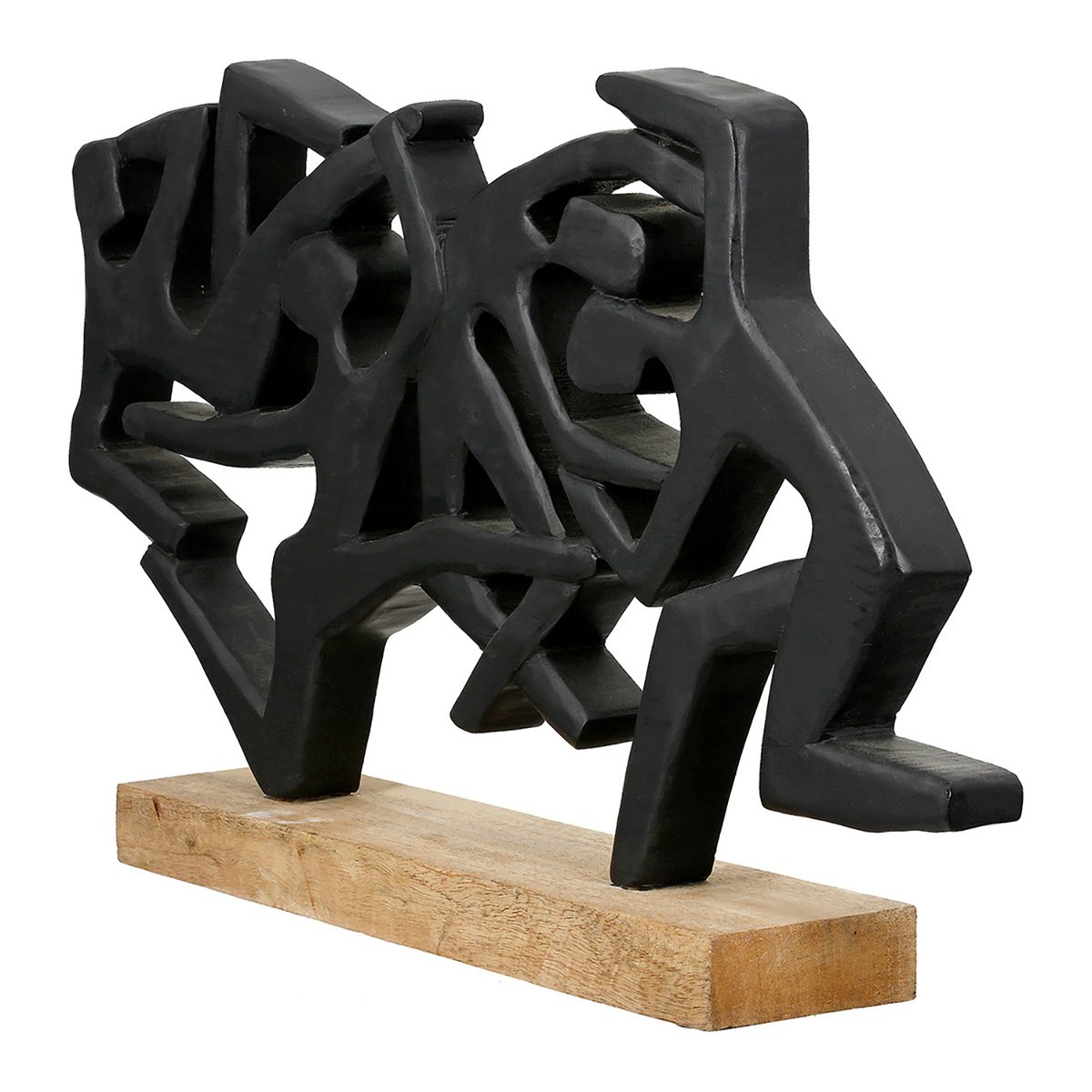 Sculpture Acrobatics, natural color, black H.31 cm