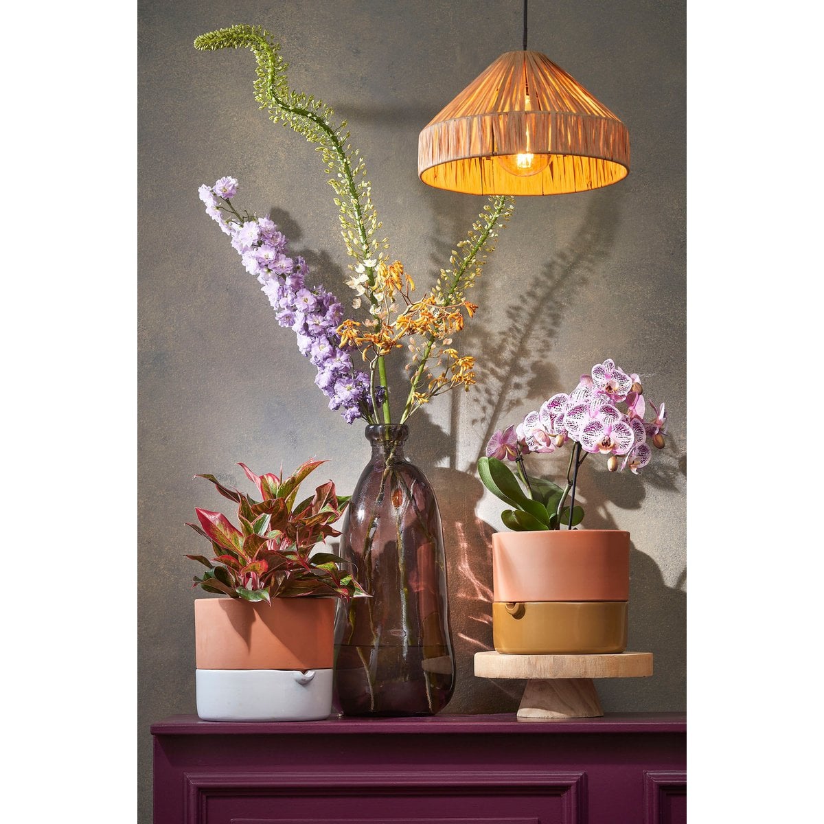 Hanging lamp Elisa Light brown