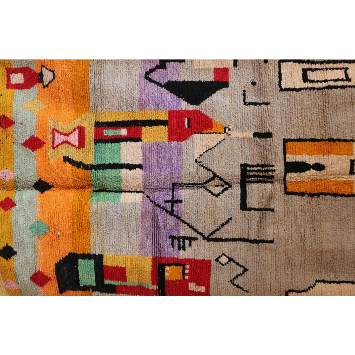 Pure wool Moroccan Berber rug 169 x 268 cm