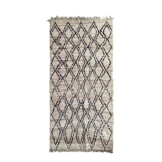 Pure wool Moroccan Berber hallway rug 96 x 220 cm