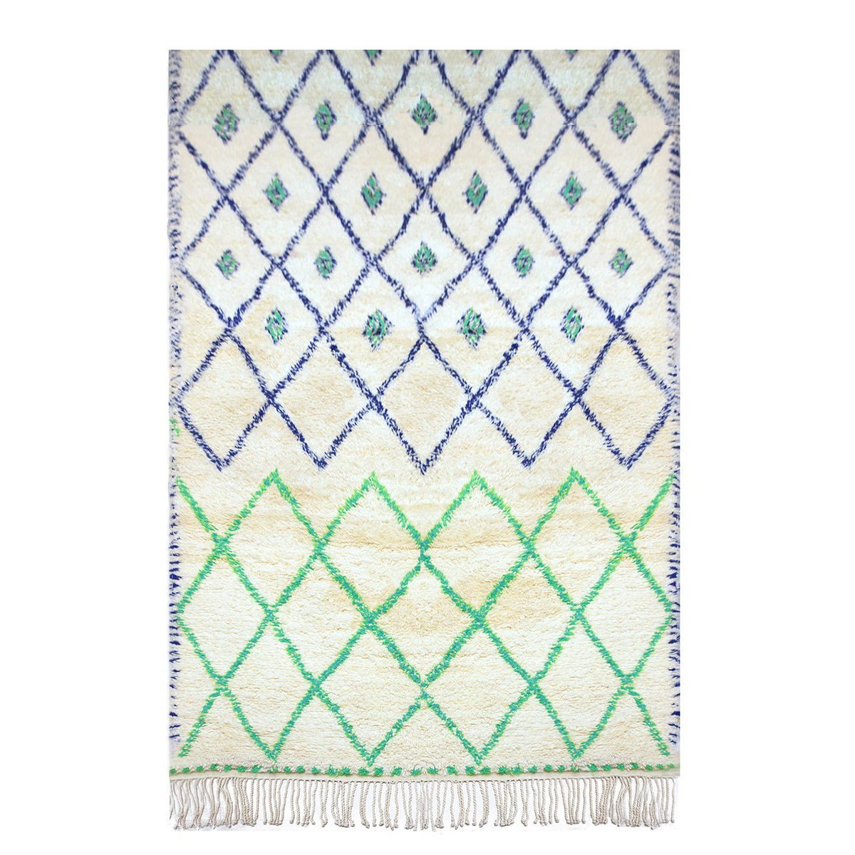 Authentic Moroccan Berber rug in Majorelle wool