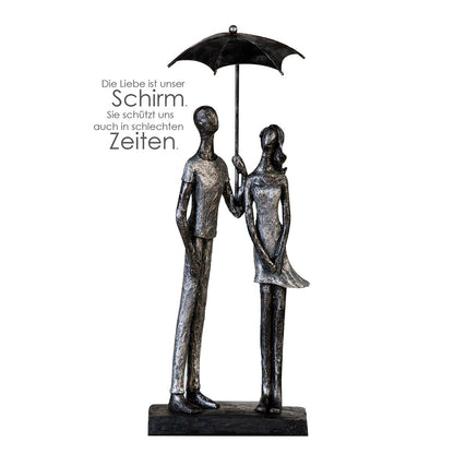 Sculpture "Umbrella" poly, antique silver