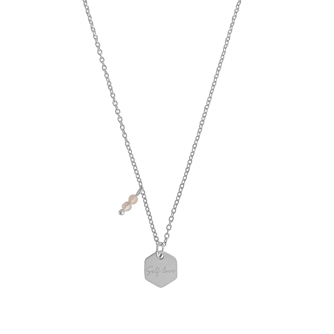 Necklace Self Love & Rose Quartz - Silver