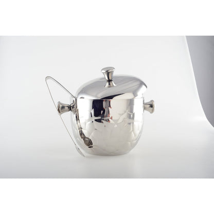 Double -walled silver silver glackens with pliers 16x16x18cm