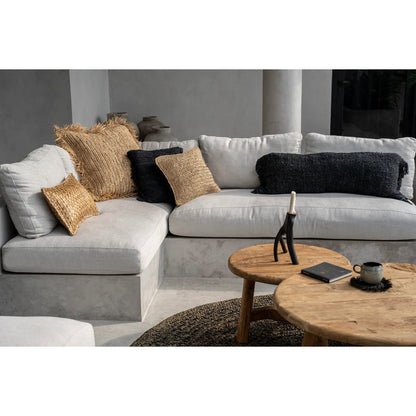 The Raffia Flores Cushion Cover Square - Natural - 40x40