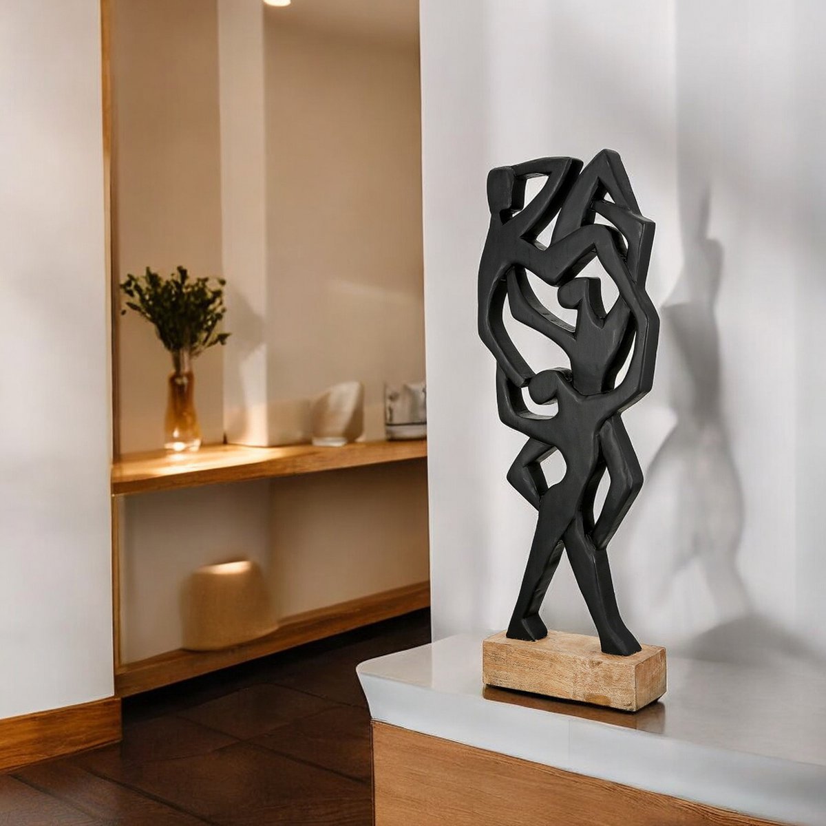 Sculpture Acrobatics, black H.60 cm