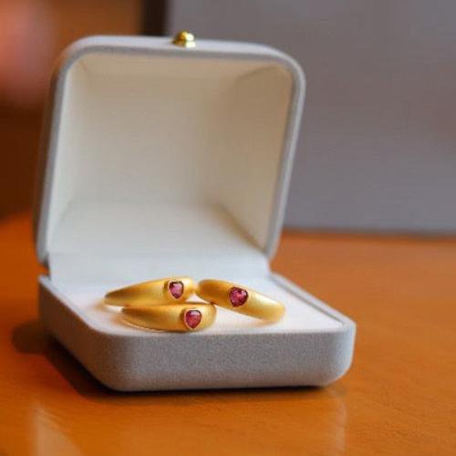 Classic Pink Tourmaline Heart Ring