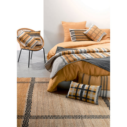 Stonewashed bed runner Zeff Eden Ocher 90 x 240