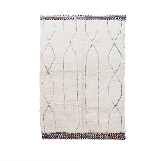 Pure wool Moroccan Berber rug 203 x 289 cm