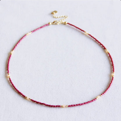 Miyuki necklace - Honey bubble bliss