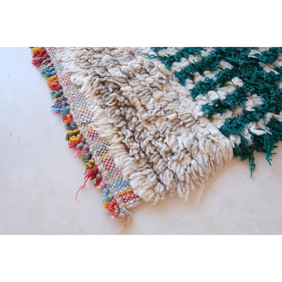 Pure wool Moroccan Berber rug 87 x 176 cm