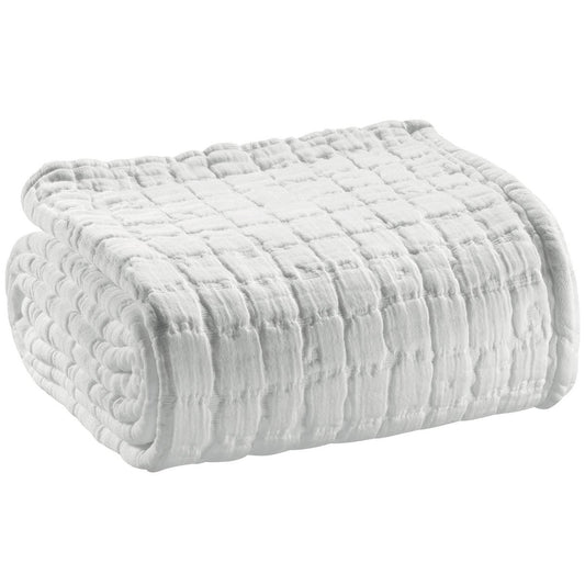 White Swami Stonewashed Bedspread 240 x 260