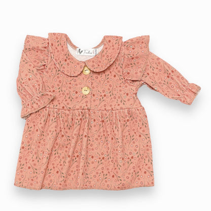 Blouse ruffle rusty flower