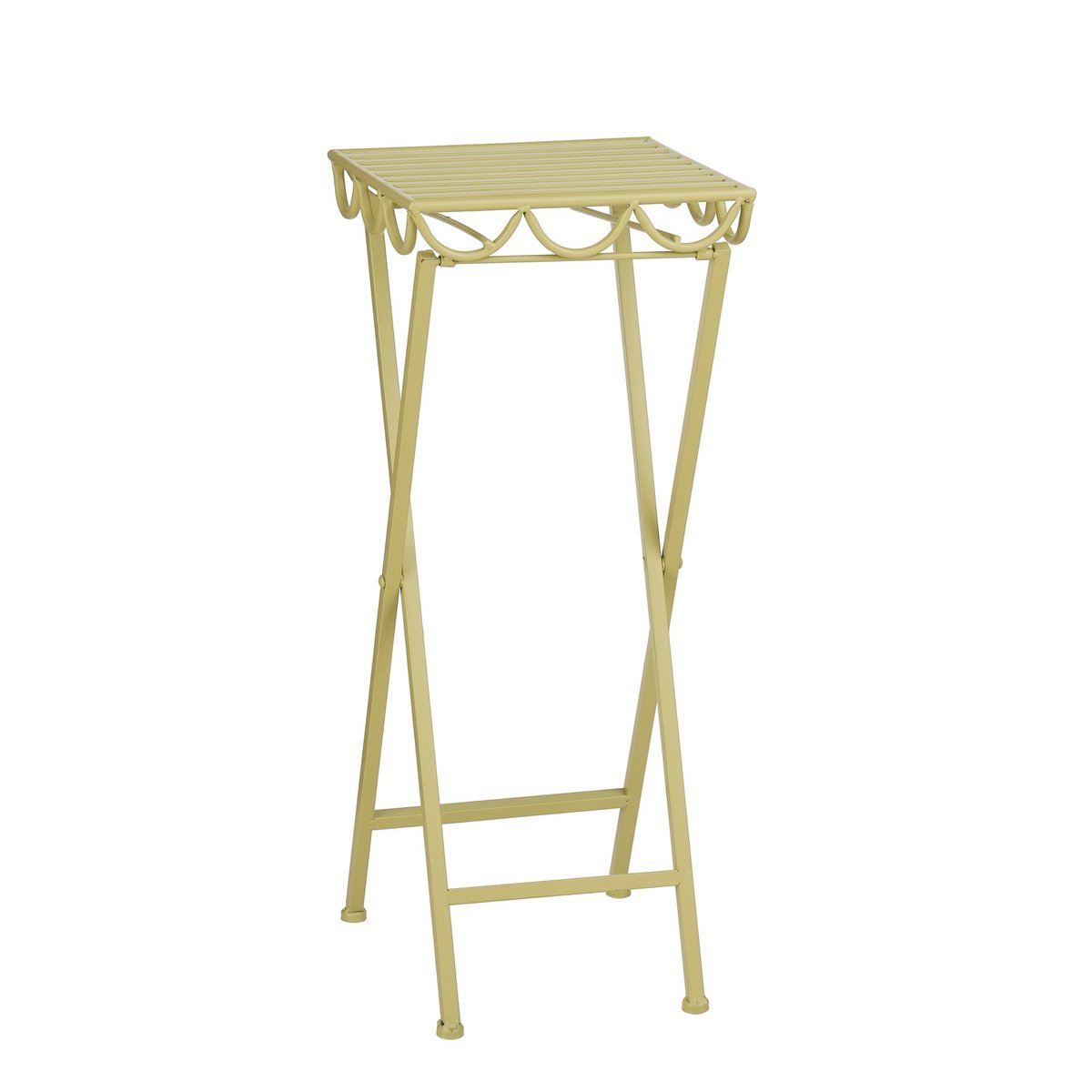 Plant stand outside Rosalie Light green