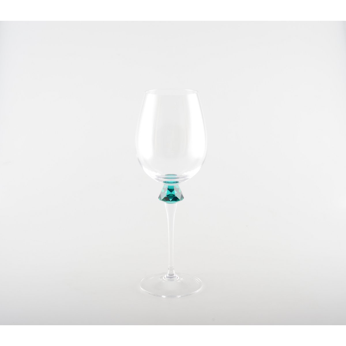 Wine glasses with diamond foot 4 colors - Lot of 4