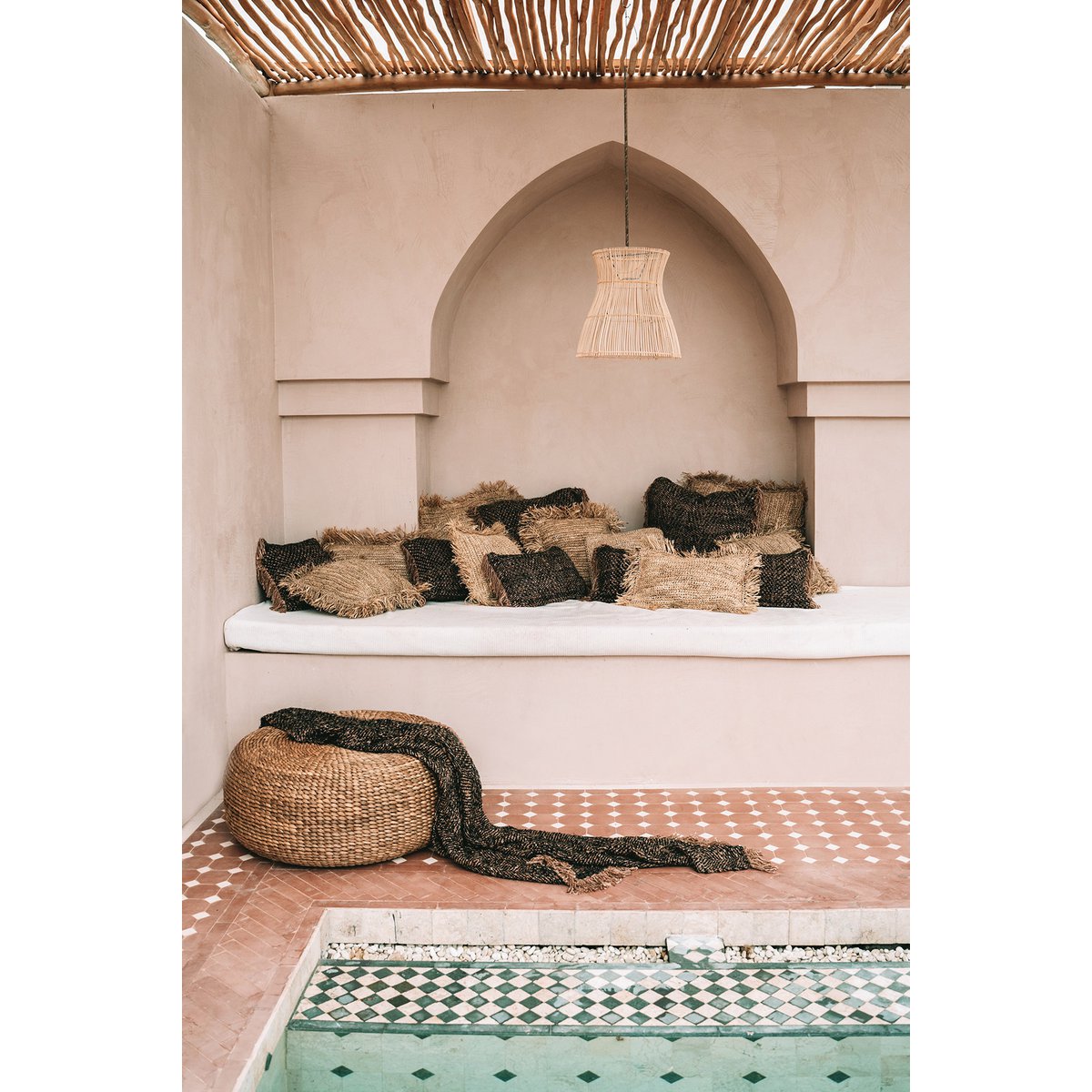 The Hyacinth Pouffe - Natural - M