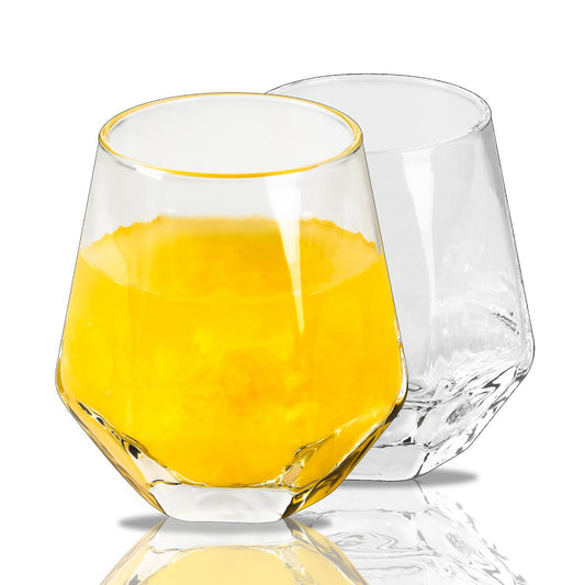 Set of 2 whiskey facets glasses