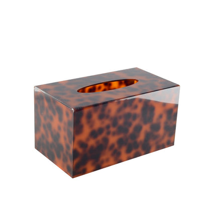 Leopard 22.6x12.6x12cm handkerchief box