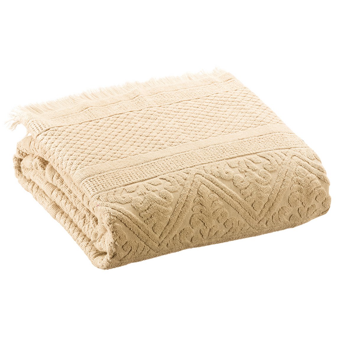 Plain Zoe vanilla bath towel 100 x 180