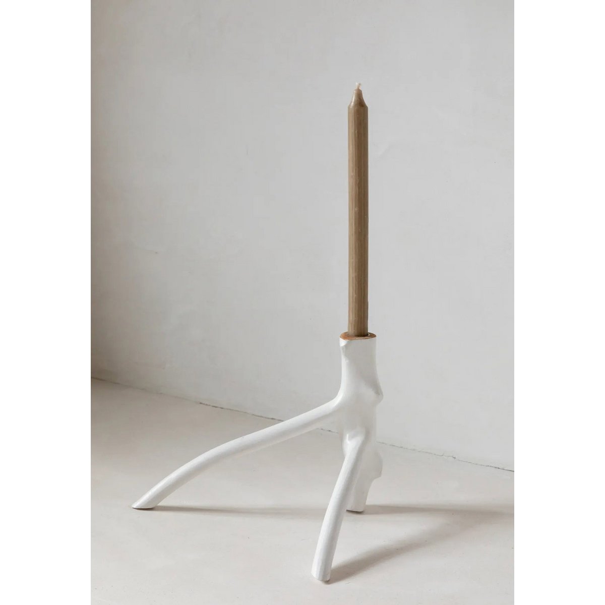 The Triple Twig Candle Holder - White