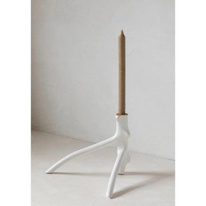 The Triple Twig Candle Holder - White