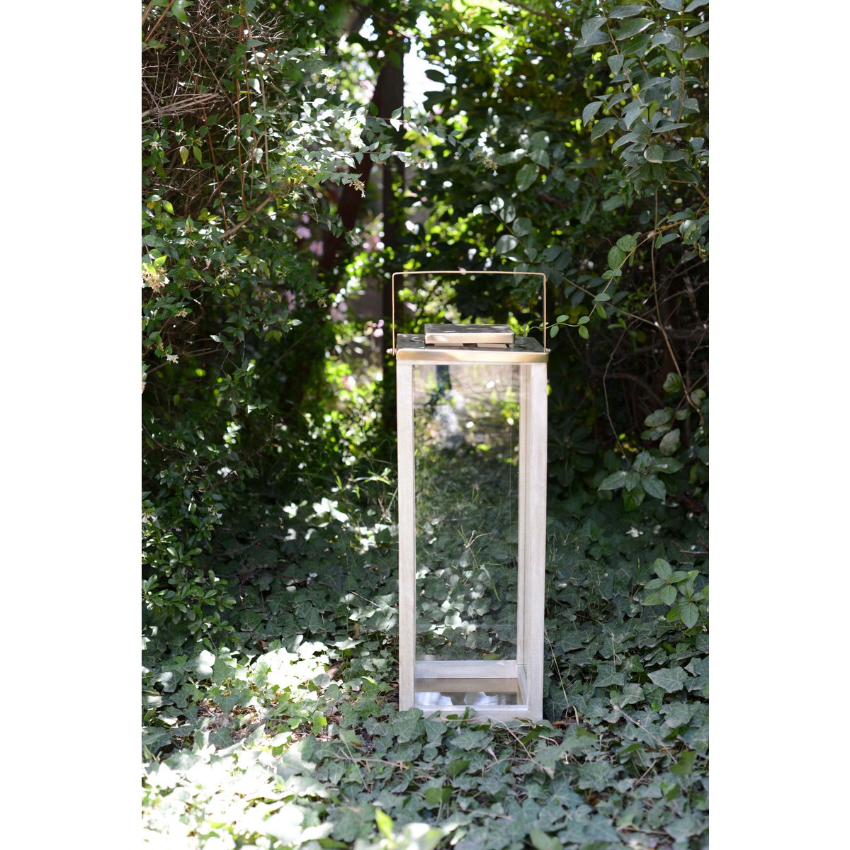 SQUARE GLASS LANTERN LARGE MODEL 25X25X71CM