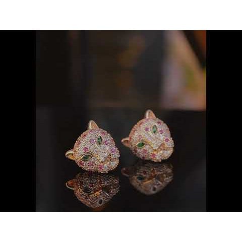 Luxury Leopard Gold Plated Stud Earrings