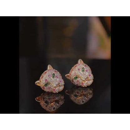 Luxury Leopard Gold Plated Stud Earrings